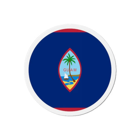 Aimant rond drapeau guam déco magnétique souvenir