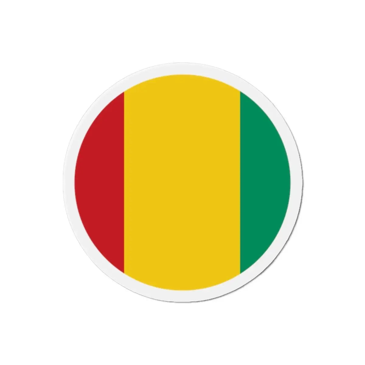Aimant rond drapeau guinée décoratif en couleurs vives