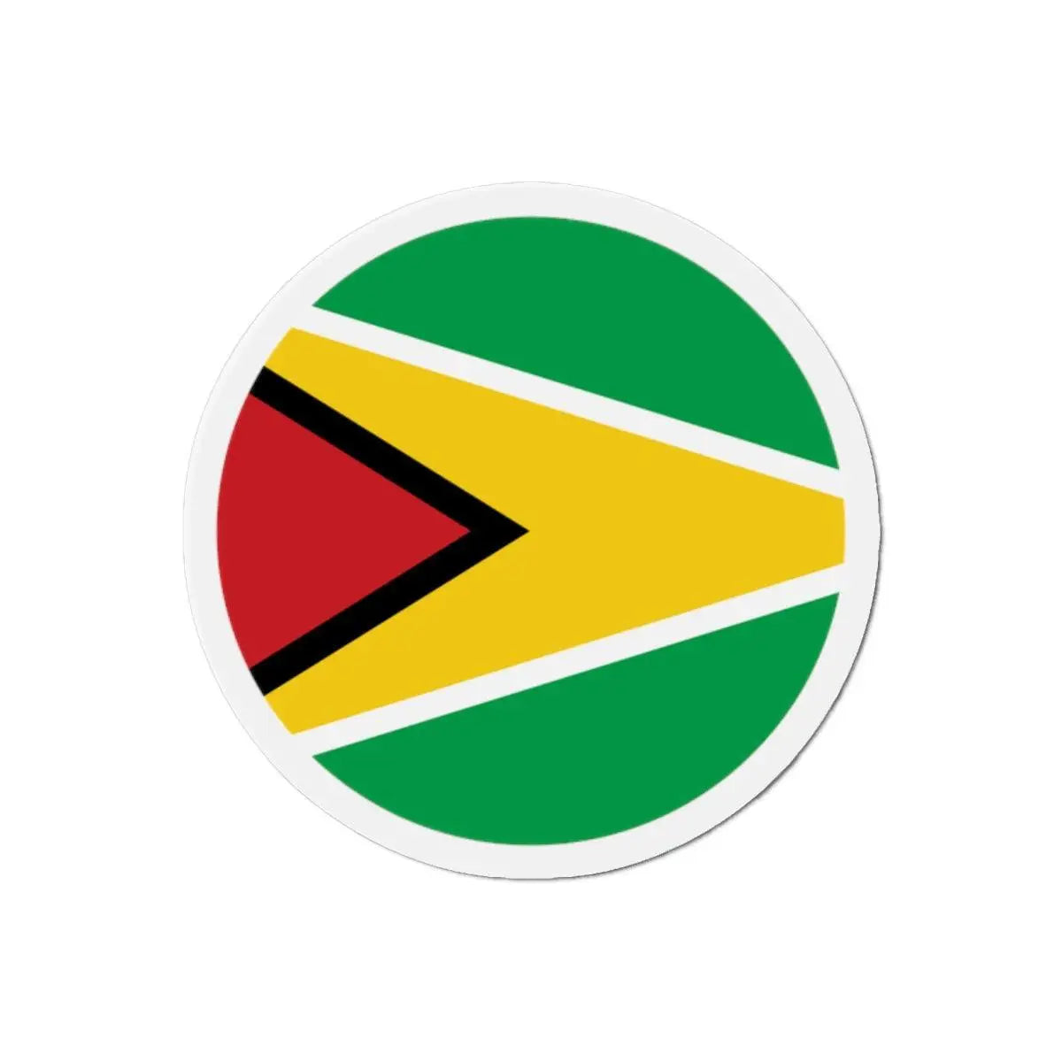 Aimant rond drapeau guyana magnétique décoratif