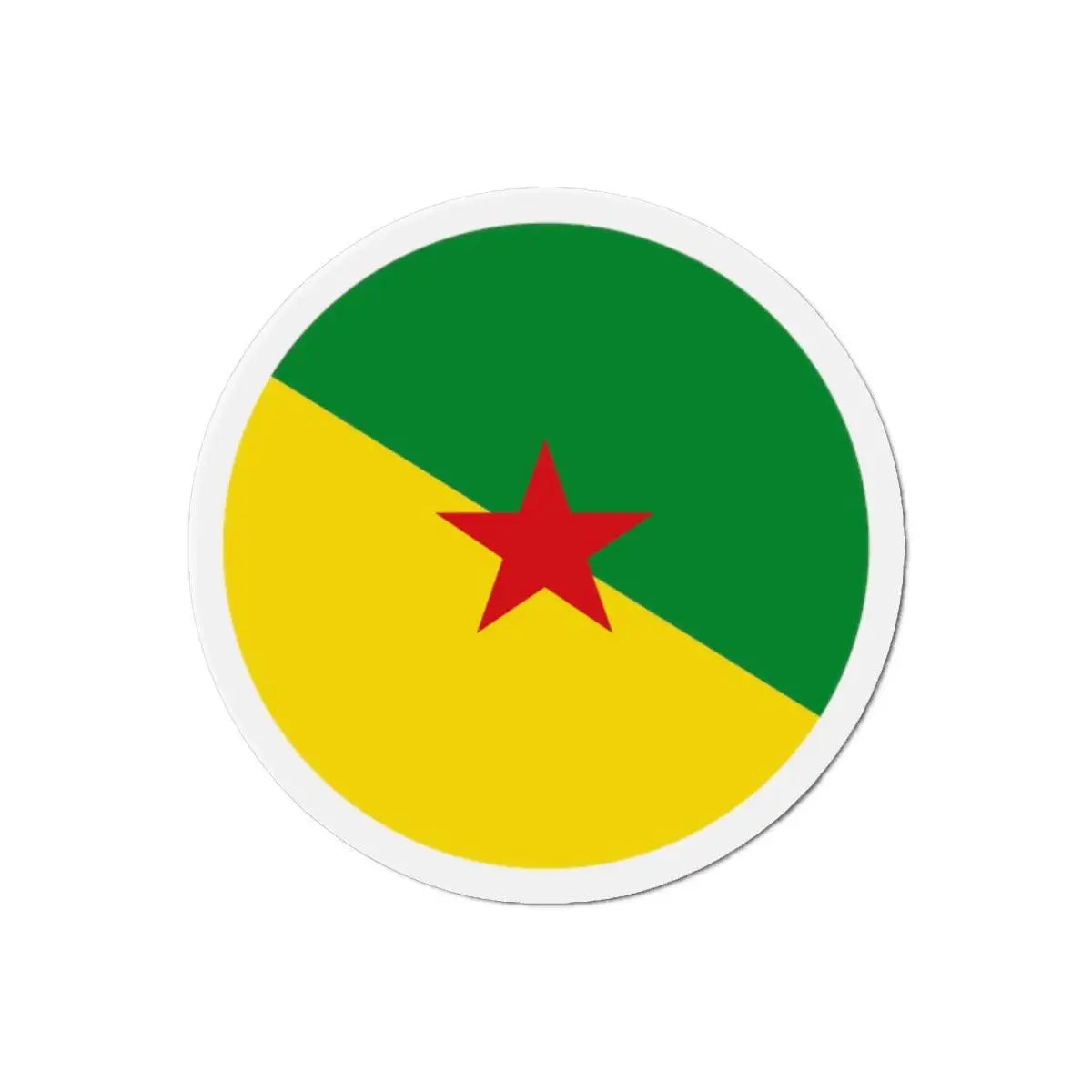 Aimant rond drapeau guyane forme décorative pour frigo