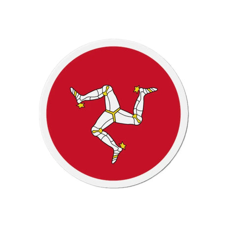 Aimant rond drapeau île de man décoratif pour réfrigérateur