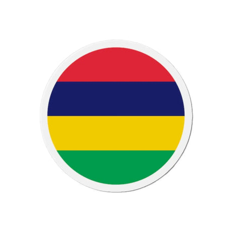 Aimant rond drapeau île maurice forme décorative colorée