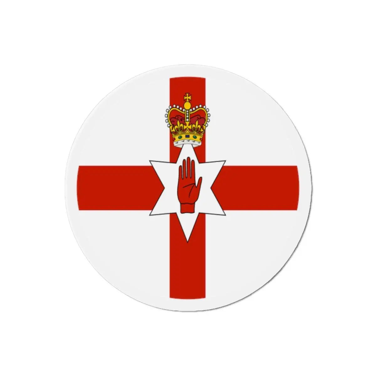 Aimant rond drapeau irlande du nord forme décorative