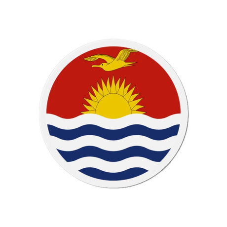 Aimant rond drapeau kiribati déco magnétique colorée