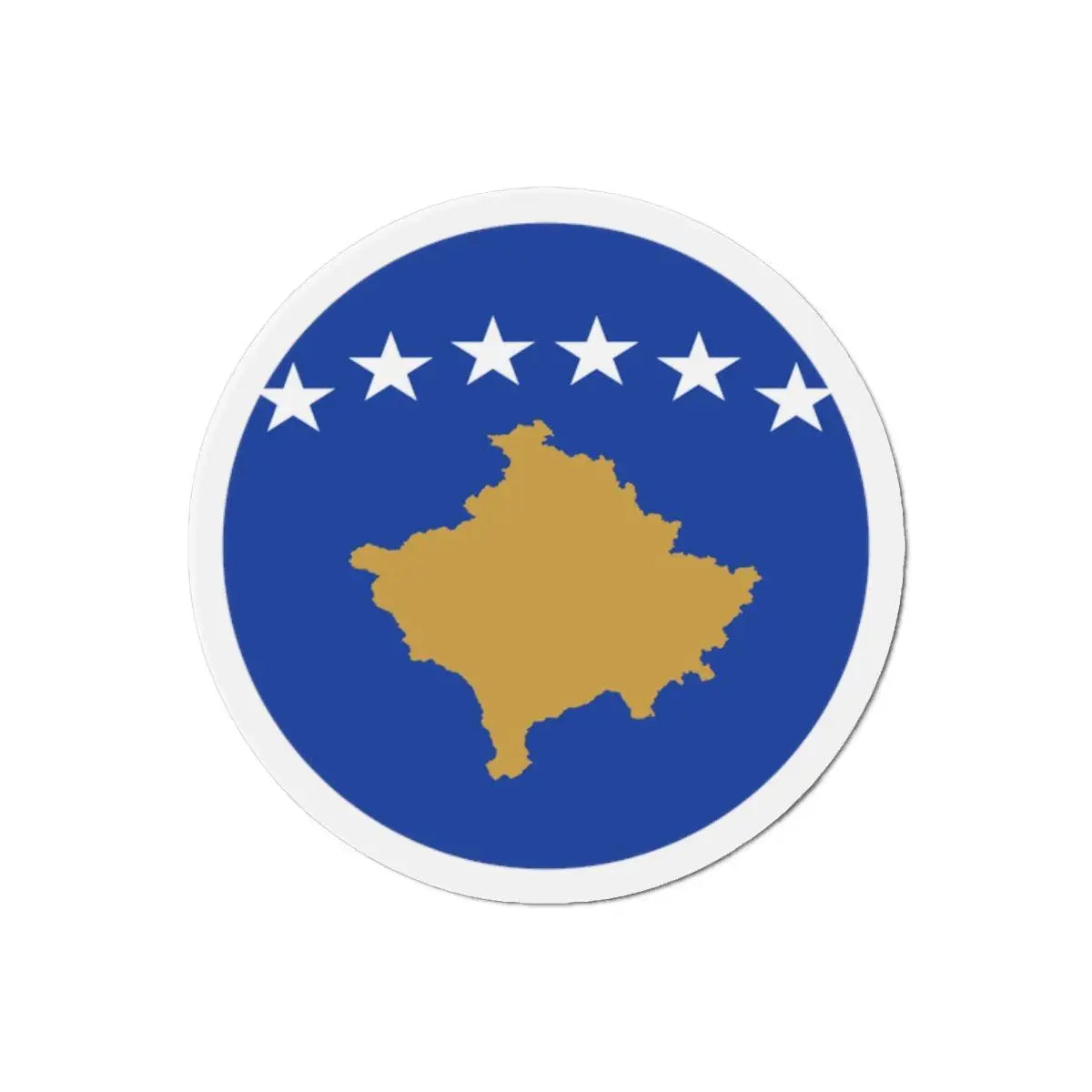 Aimant rond drapeau kosovo forme décorative magnétique