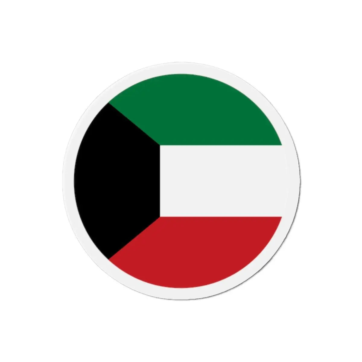 Aimant rond drapeau koweït forme décorative colorée