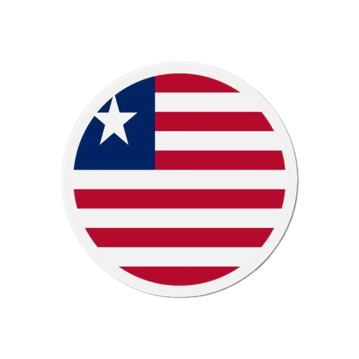Aimant rond drapeau liberia forme ronde décoration frigo