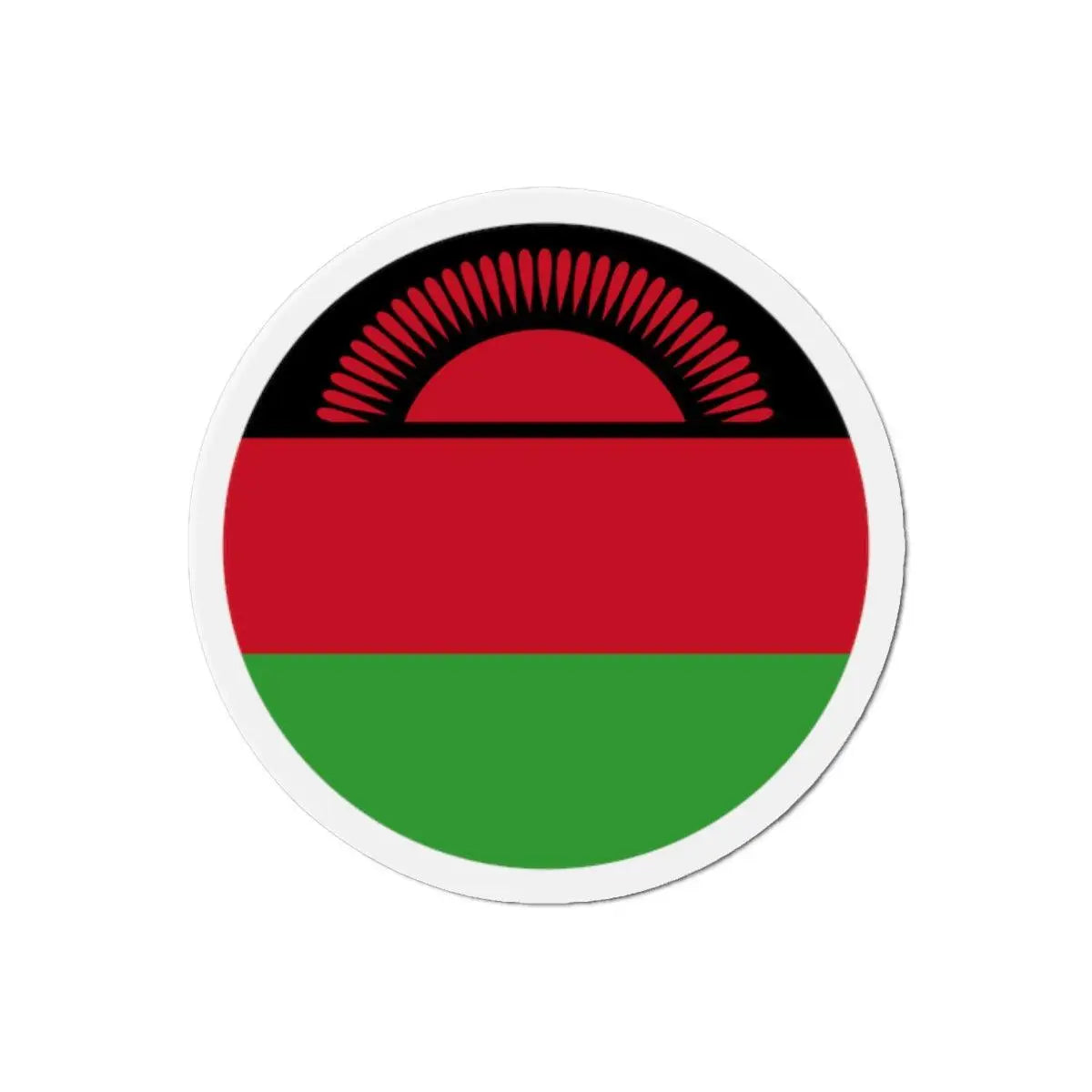 Aimant rond drapeau malawi décoratif forme ronde