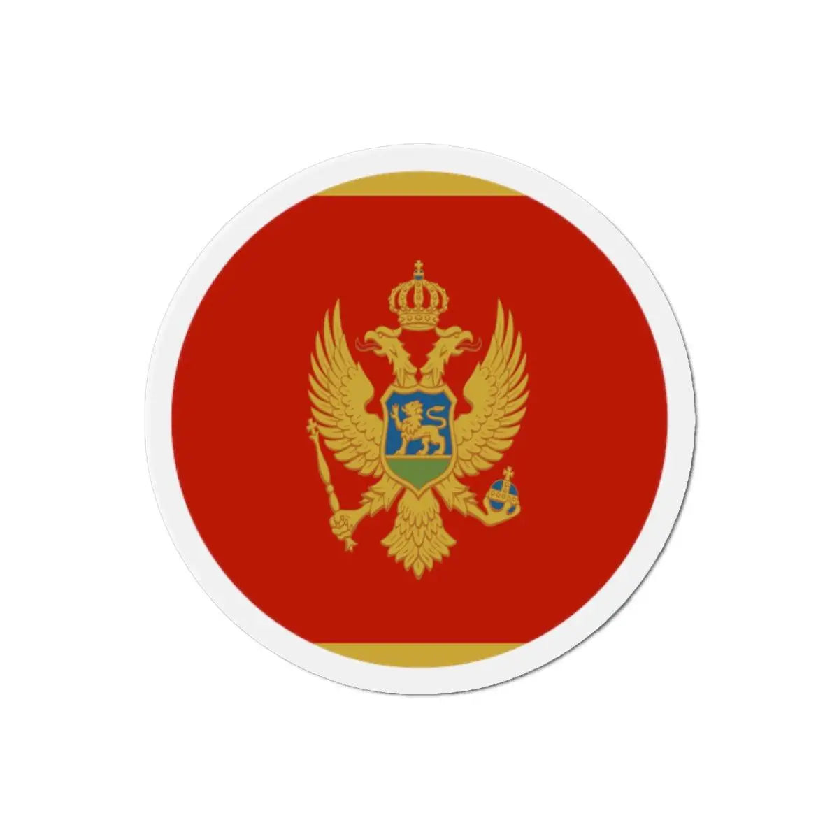 Aimant rond drapeau monténégro forme décorative magnétique