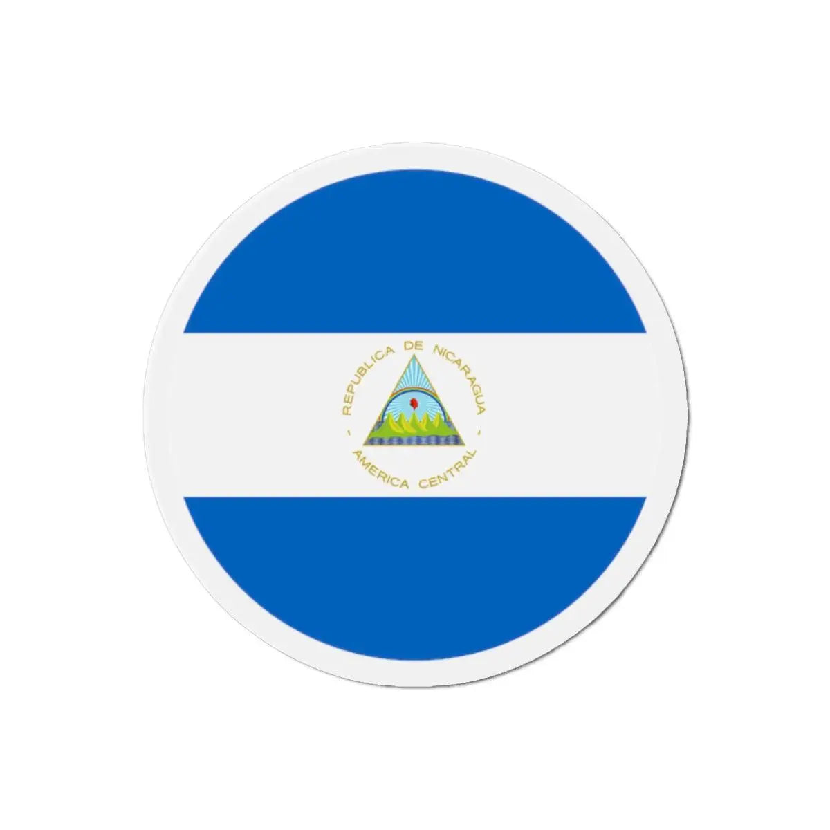Aimant rond drapeau nicaragua forme ronde décoratif