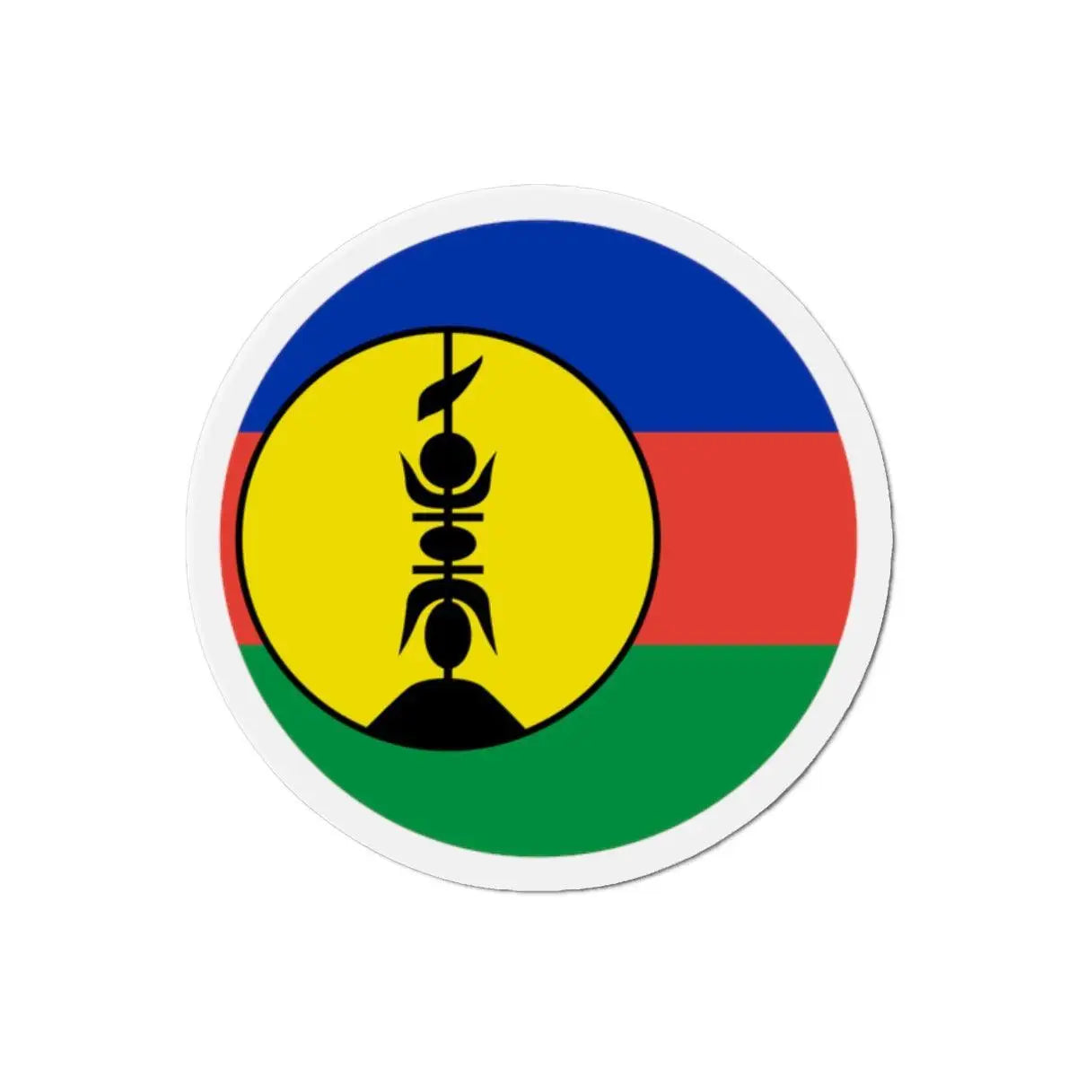 Aimant rond drapeau nouvelle-calédonie forme décorative