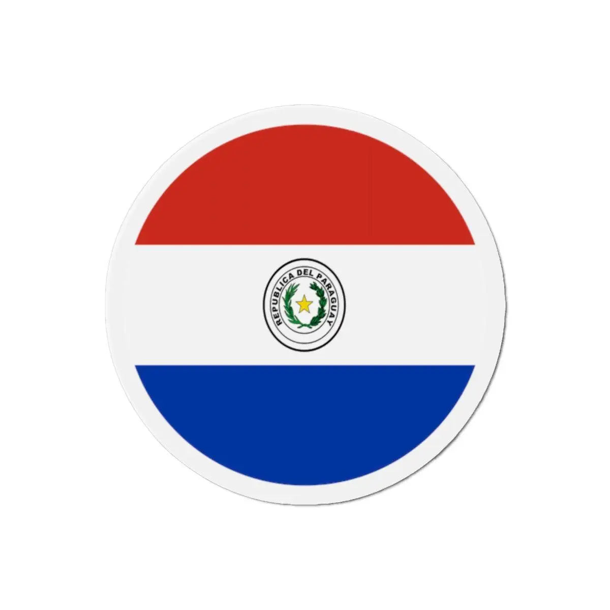 Aimant rond drapeau paraguay décoration magnétique colorée