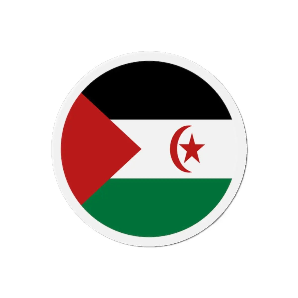 Aimant rond drapeau république arabe sahraouie magnétique