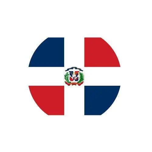 Aimant rond drapeau république dominicaine forme décorative
