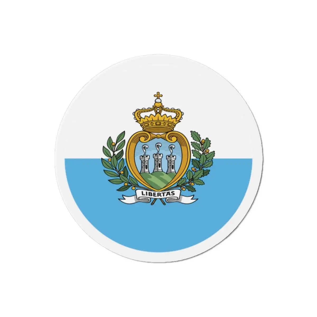 Aimant rond drapeau saint-marin forme décorative magnétique