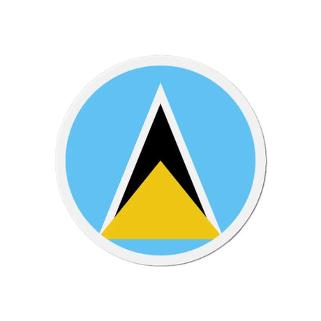 Aimant rond drapeau sainte-lucie forme décorative