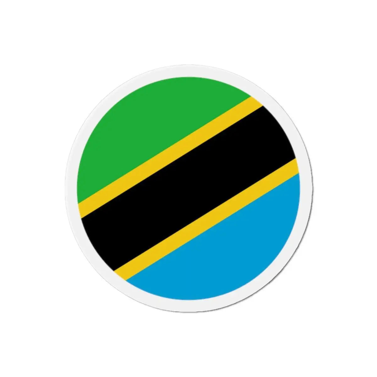 Aimant rond drapeau tanzanie forme décorative magnétique