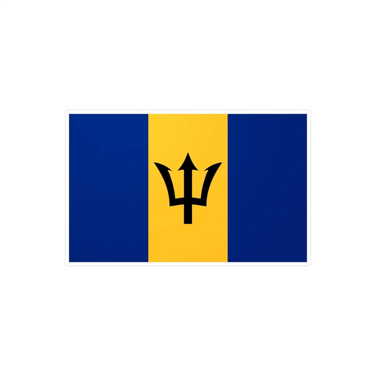 Autocollant drapeau barbade rectangle pvc résistant