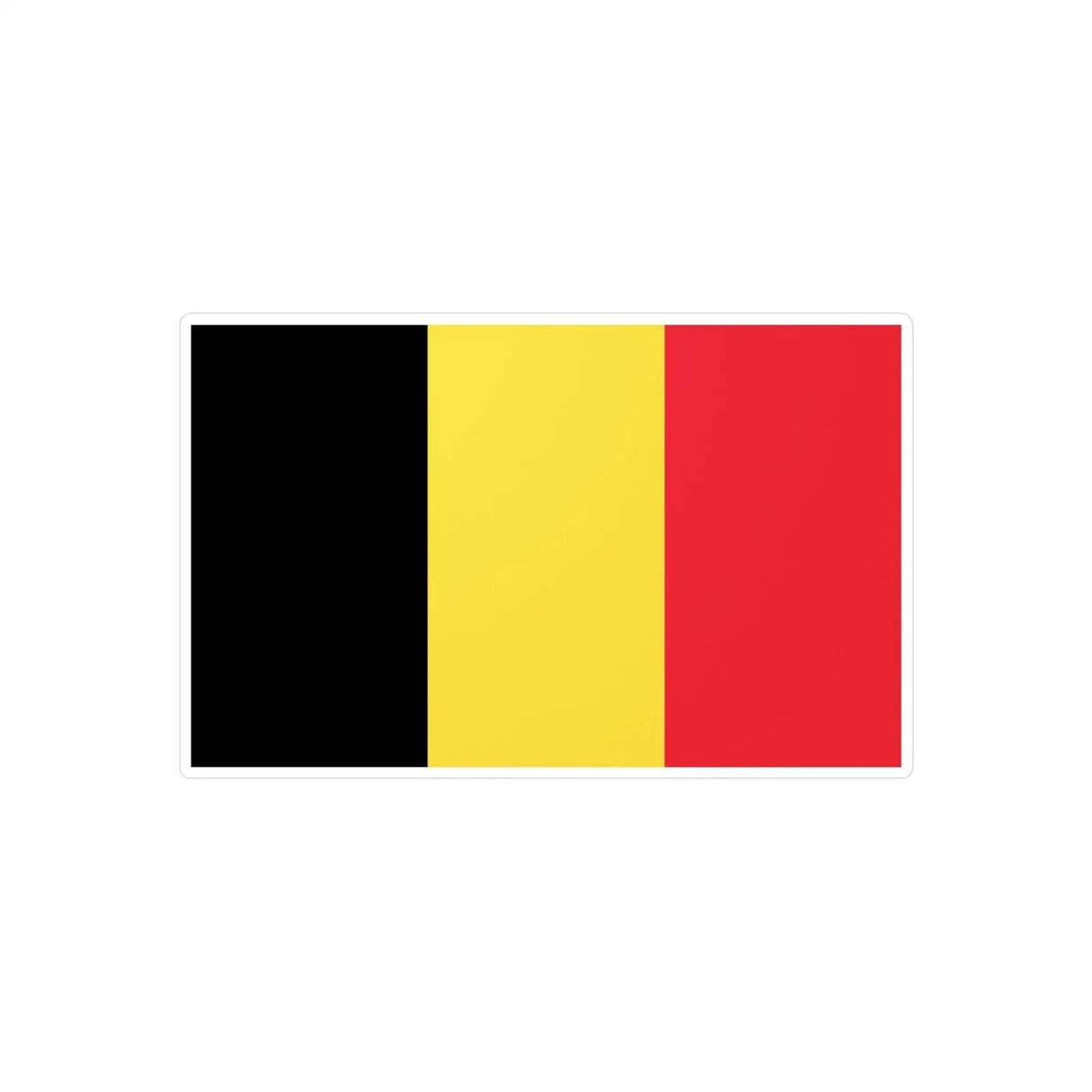 Autocollant drapeau belgique rectangle pvc résistant