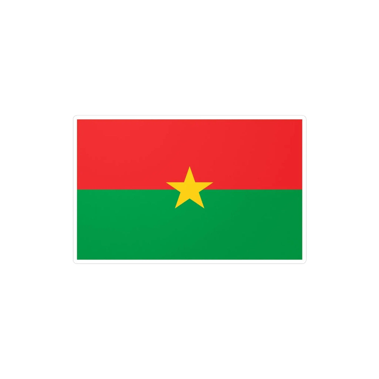 Autocollant drapeau burkina faso rectangle pvc résistant