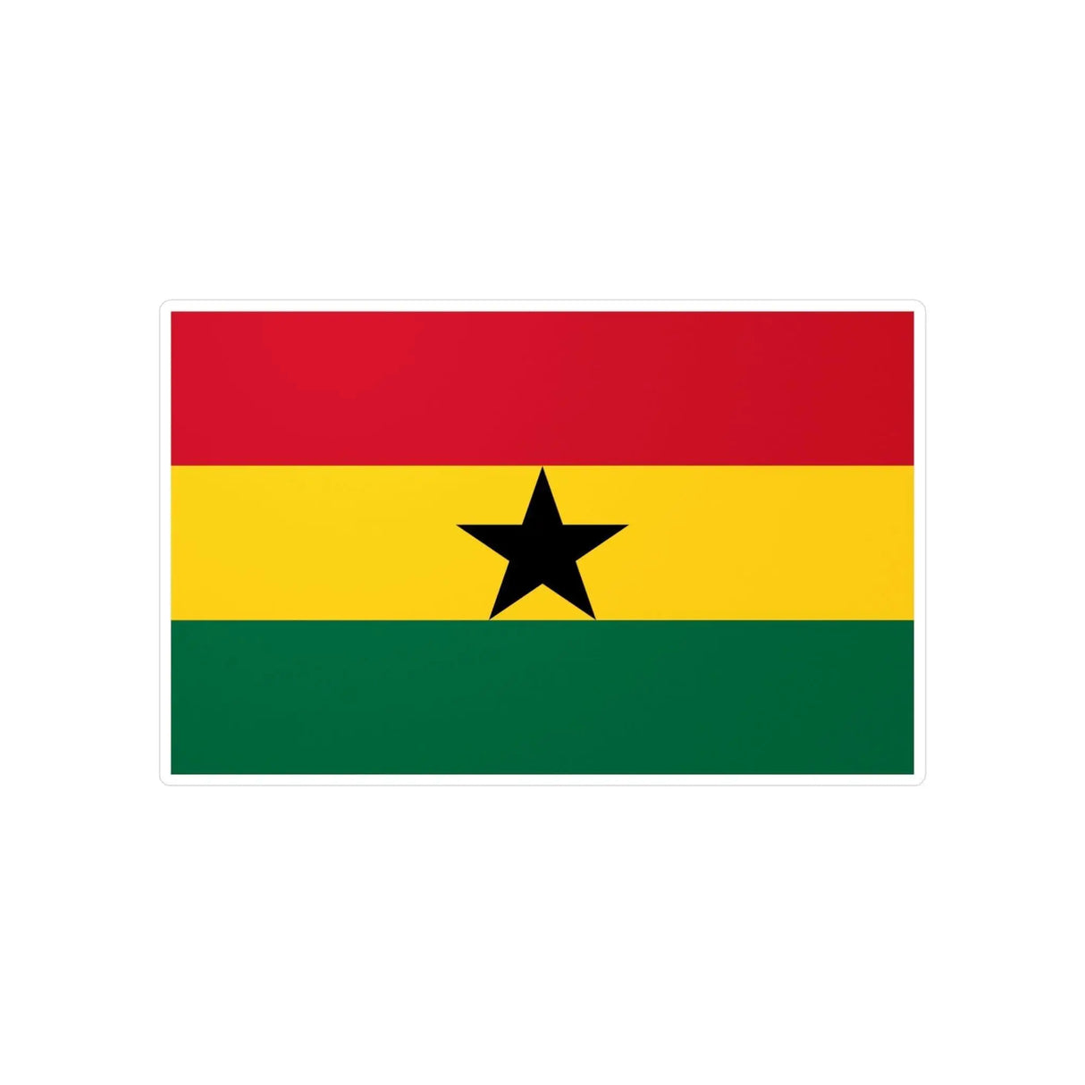 Autocollant drapeau ghana rectangle pvc résistant adhésif