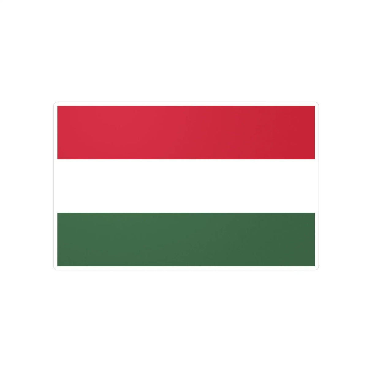Autocollant drapeau hongrie rectangle pvc résistant