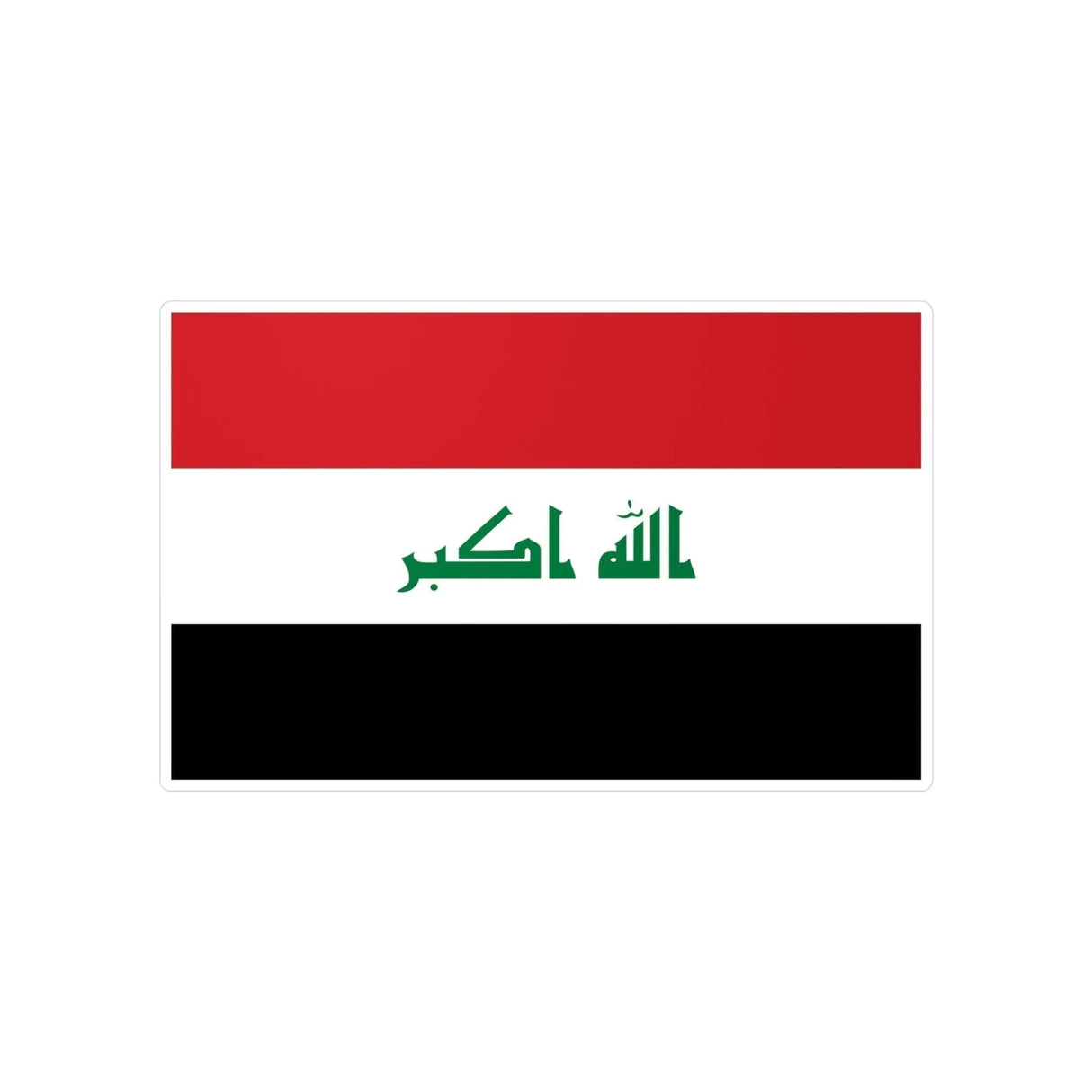 Autocollant drapeau irak rectangle pvc résistant décoratif