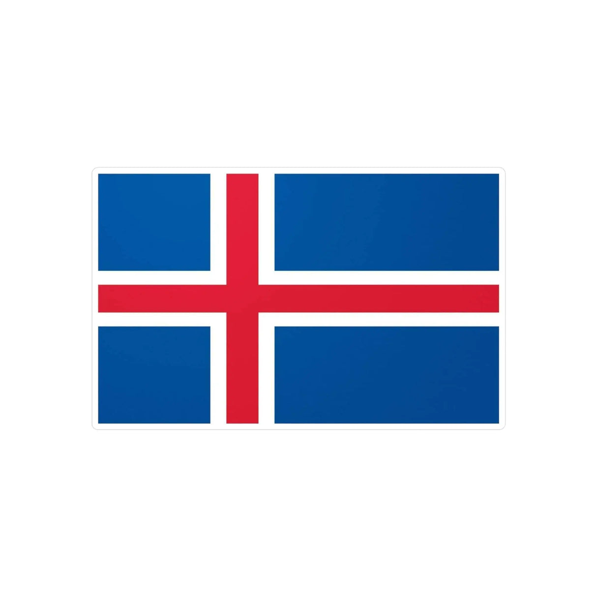 Autocollant drapeau islande rectangle pvc résistant