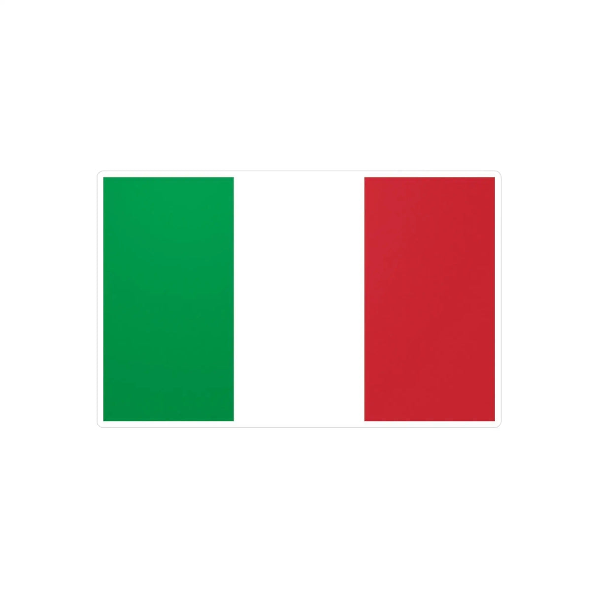 Autocollant drapeau italie rectangulaire pvc résistant