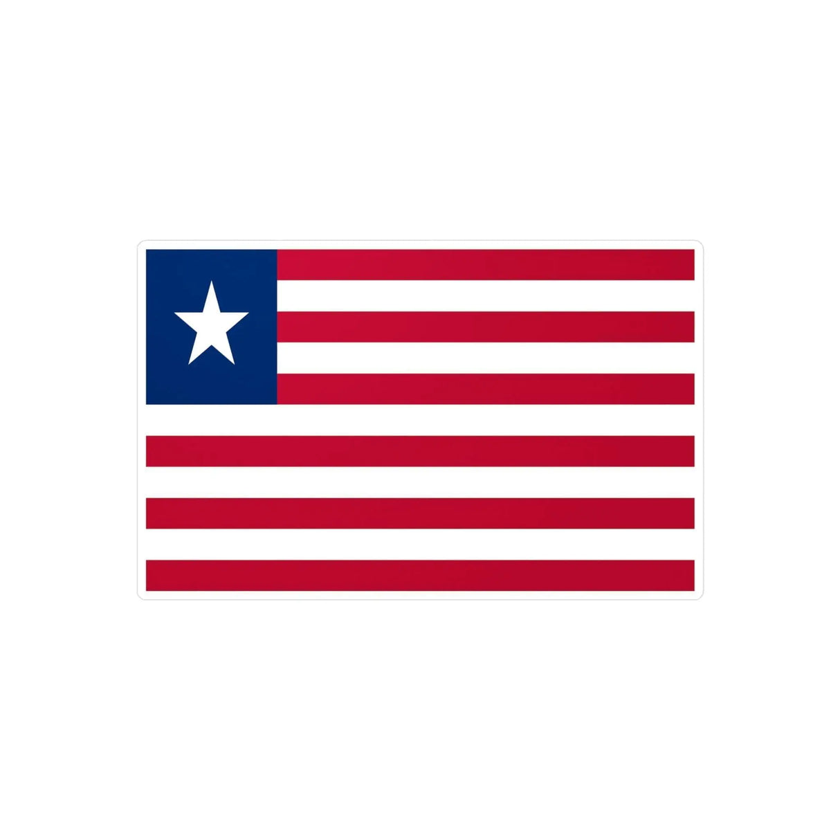 Autocollant drapeau liberia rectangle pvc résistant décoratif