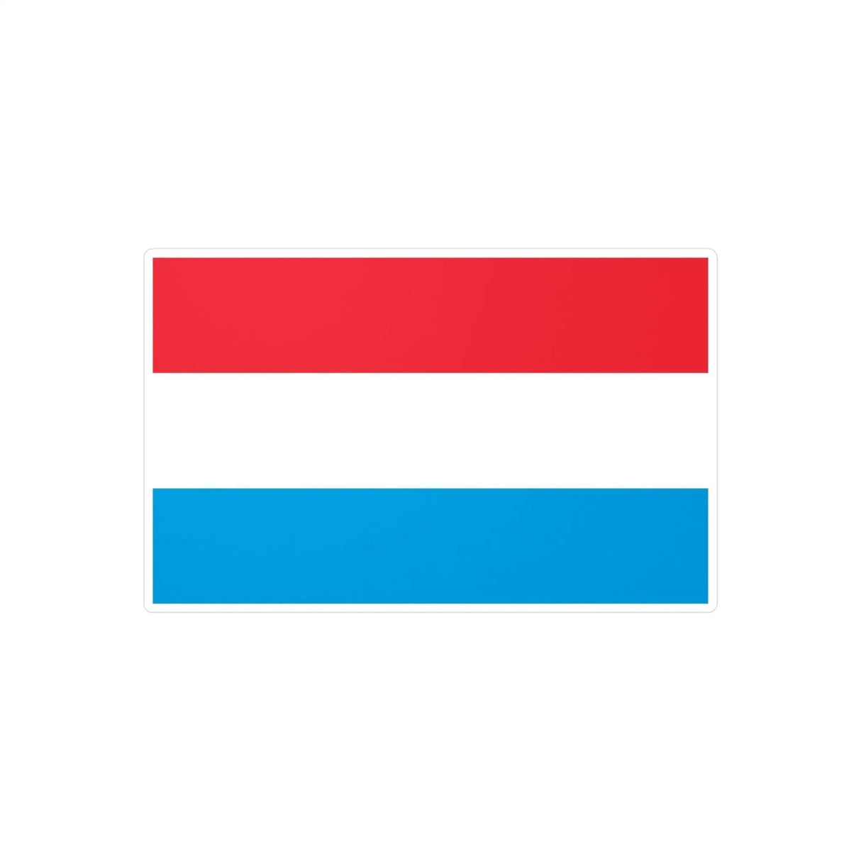 Autocollant drapeau luxembourg rectangle pvc résistant