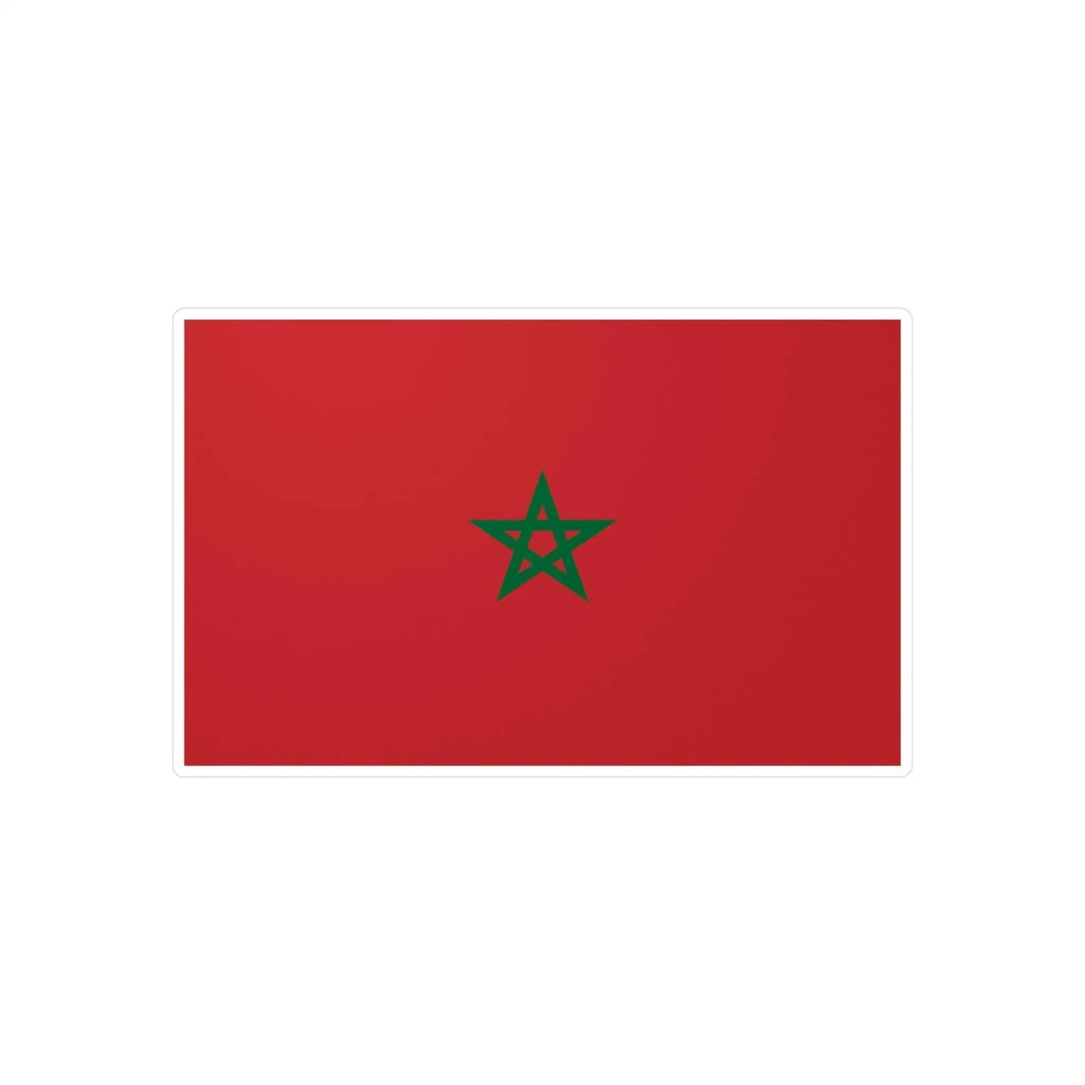 Autocollant drapeau maroc rectangulaire pvc résistant