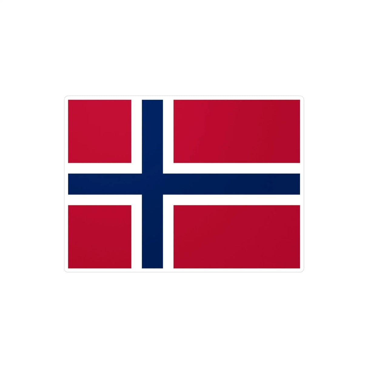 Autocollant drapeau norvège rectangle pvc résistant