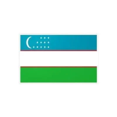 Autocollant drapeau ouzbékistan rectangle pvc résistant