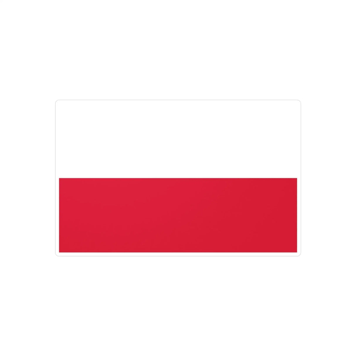 Autocollant drapeau pologne rectangle en pvc résistant