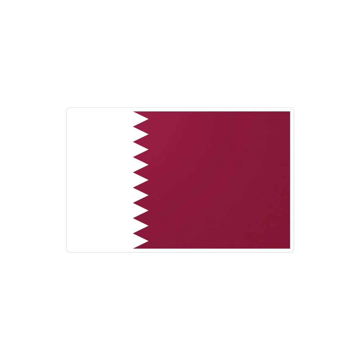 Autocollant drapeau qatar forme rectangle pvc résistant