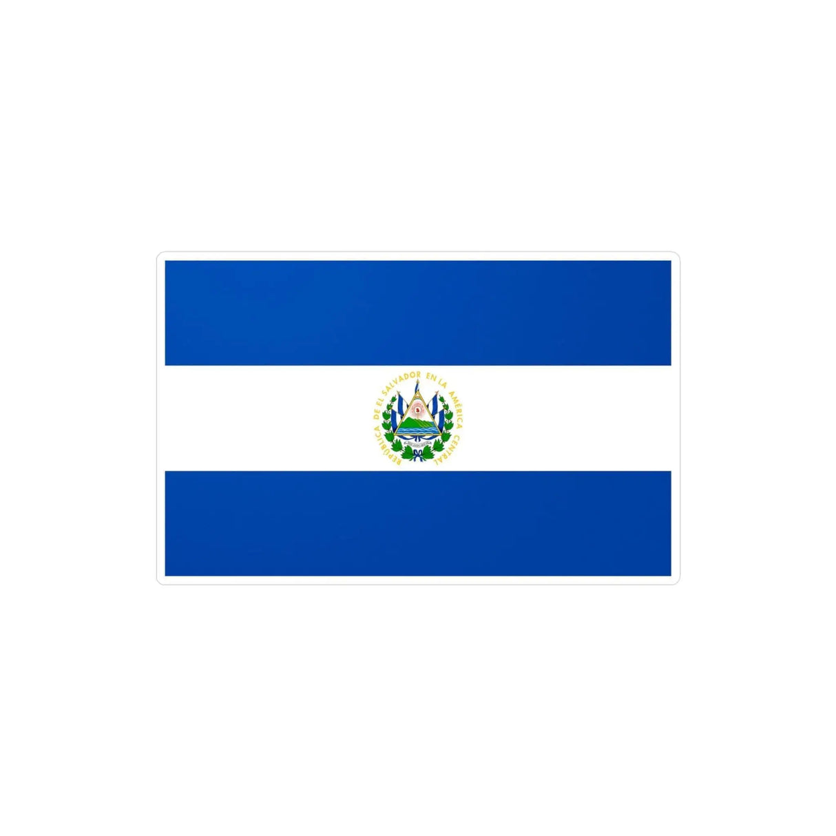 Autocollant drapeau salvador pvc rectangulaire résistant