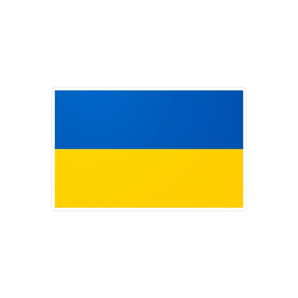 Autocollant drapeau ukraine rectangle pvc résistant