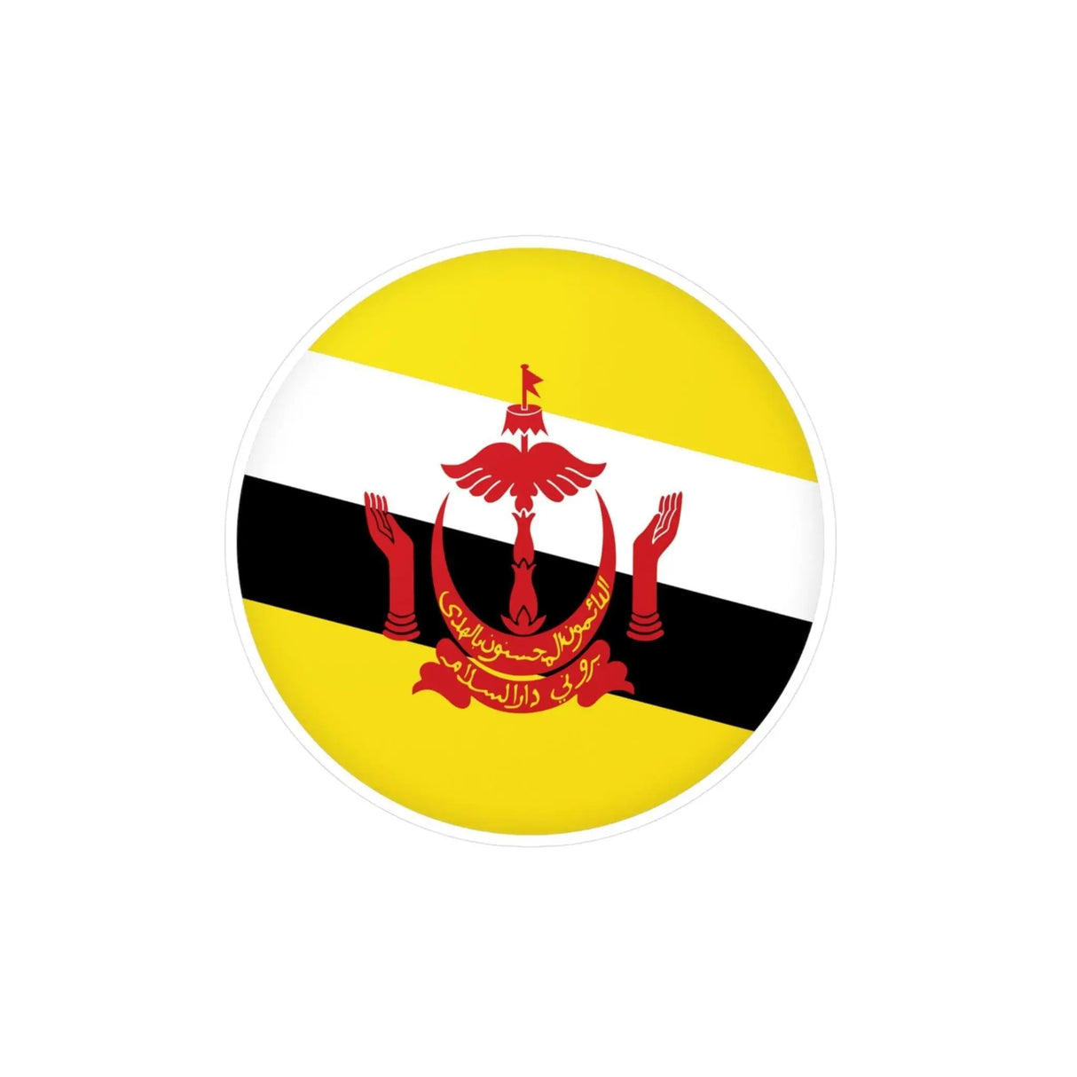 Autocollant rond brunei pvc résistant personnalisé