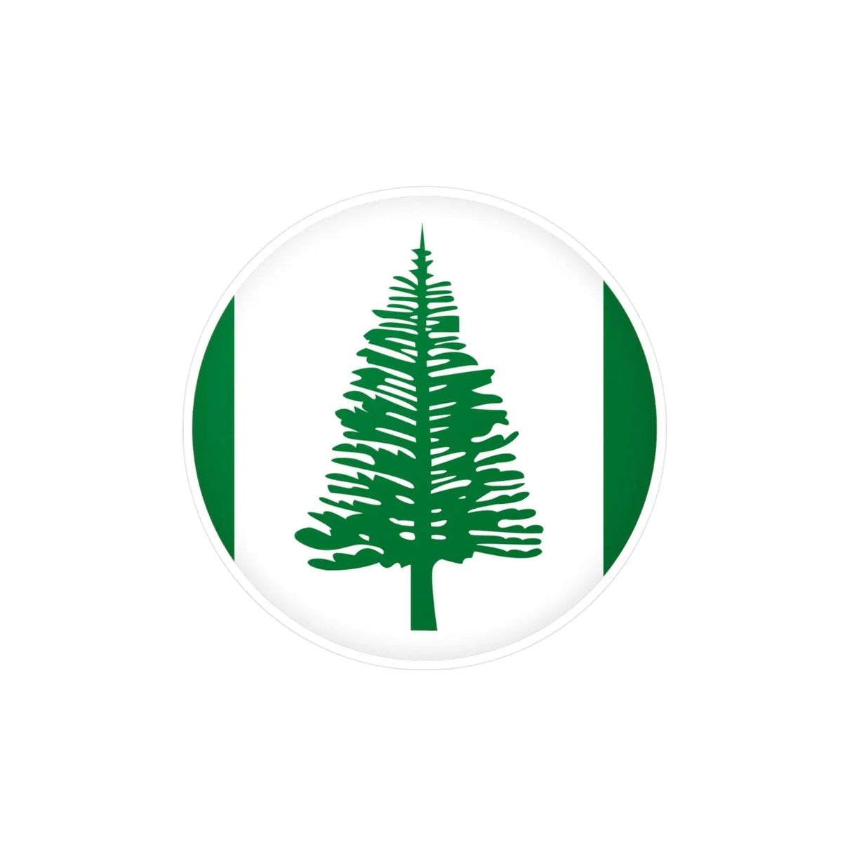 Autocollant rond drapeau île norfolk en pvc décoratif