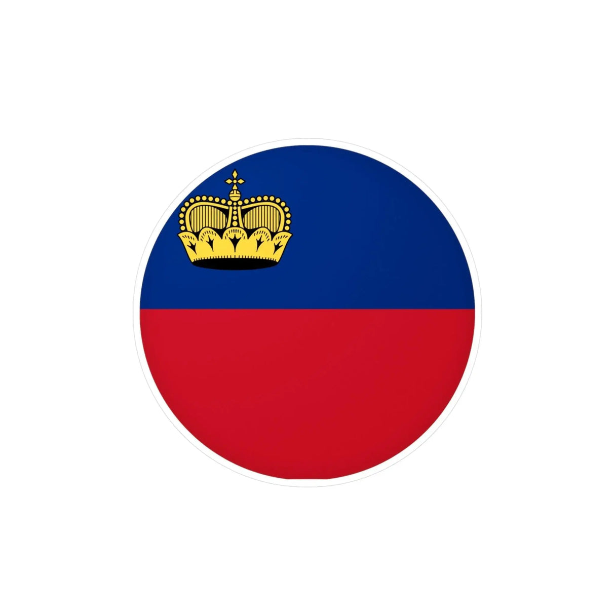 Autocollant rond drapeau liechtenstein pvc résistant