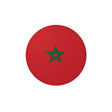 Autocollant rond drapeau maroc pvc résistant décoratif