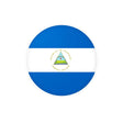 Autocollant rond drapeau nicaragua pvc finition résistante