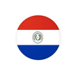 Autocollant rond drapeau paraguay pvc résistant décoratif