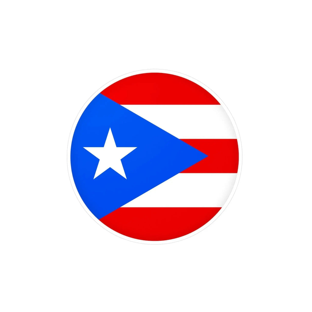 Autocollant rond drapeau porto rico en pvc décoratif