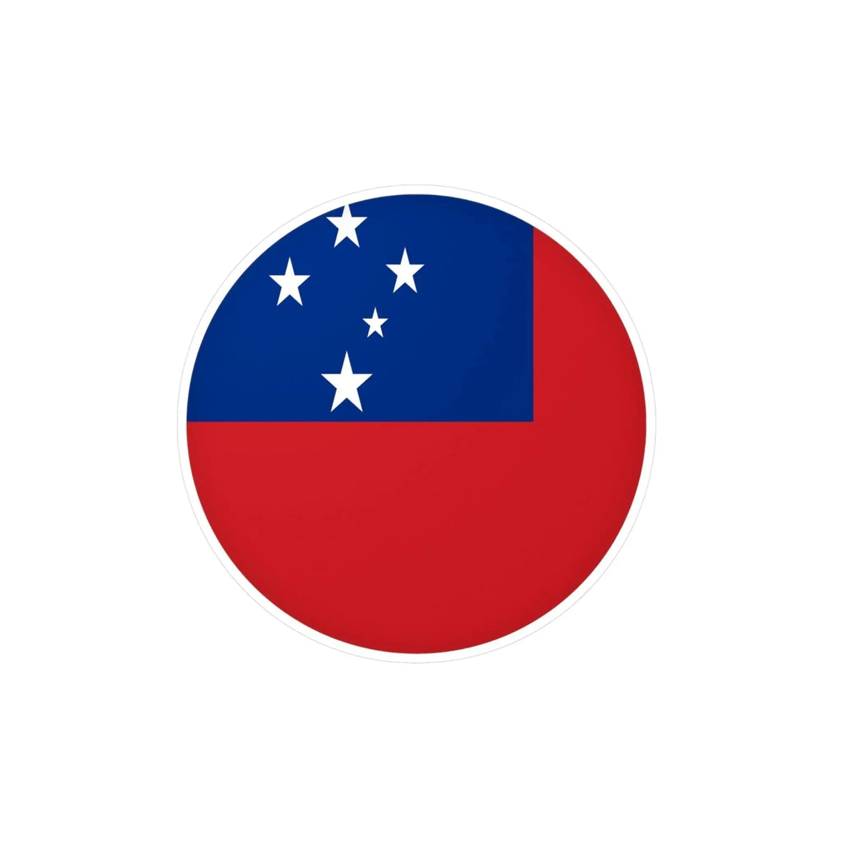Autocollant rond drapeau samoa en pvc résistant