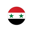 Autocollant rond drapeau syrie en pvc résistant facile à poser