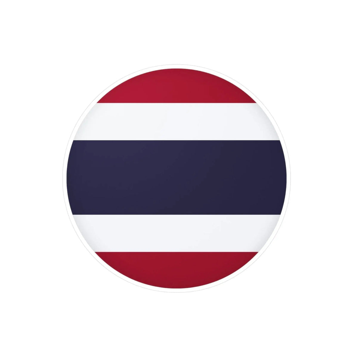 Autocollant rond drapeau thaïlande pvc créatif résistant