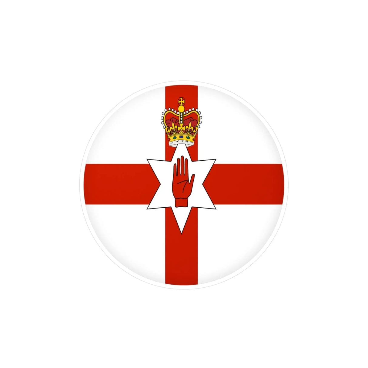 Autocollant rond irlande du nord pvc résistant décoratif