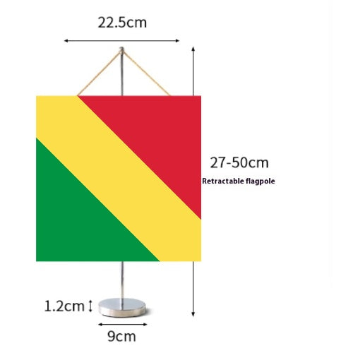 Fanion Table Drapeau Congo en Polyester
